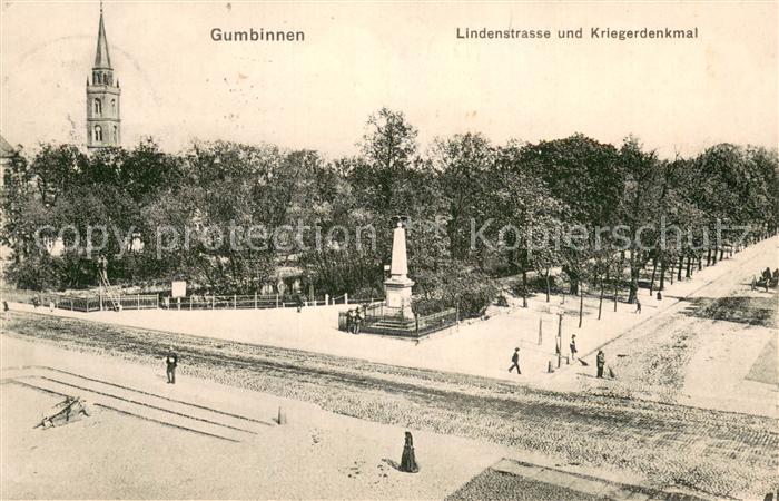 73709285 Gumbinnen Goesev Gussew Oblast Kaliningrad Lindenstrasse und Kriegerden