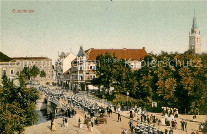 73709289 Gumbinnen Goesev Gussew Oblast Kaliningrad Ortspartie Parade