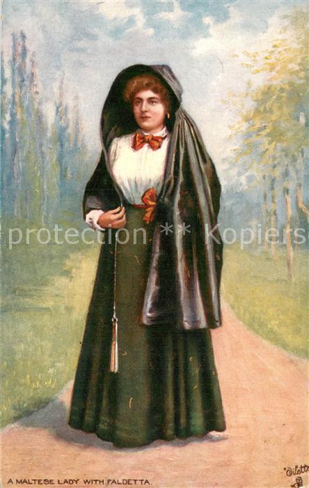 73756243 Verlag Tucks Oilette Nr. Nr.7090 A Maltese Lady With Faldetta