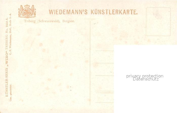 73756256 Verlag WIRO Wiedemann Nr. Nr.2452 A Triberg Schwarzwald Bergsee