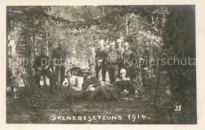 73758891 Militaria Schweiz Grenzbesetzung 1914