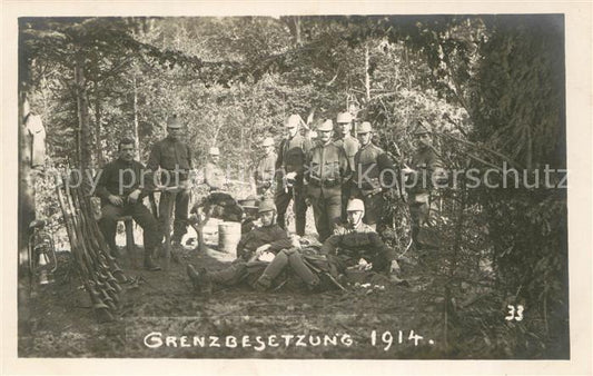 73758891 Militaria Schweiz Grenzbesetzung 1914