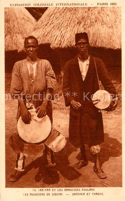 73762119 Exposition Coloniale Paris 1931 Le Musiciens de siguiri