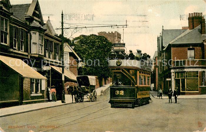 73775777 Newport  Mon UK Strassenbahn Pferdekutsche Tucks Post Card No 4789