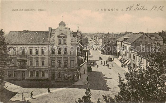 73790004 Gumbinnen Goesev Gussew Oblast Kaliningrad RU Markt m. Darkehmer Strass