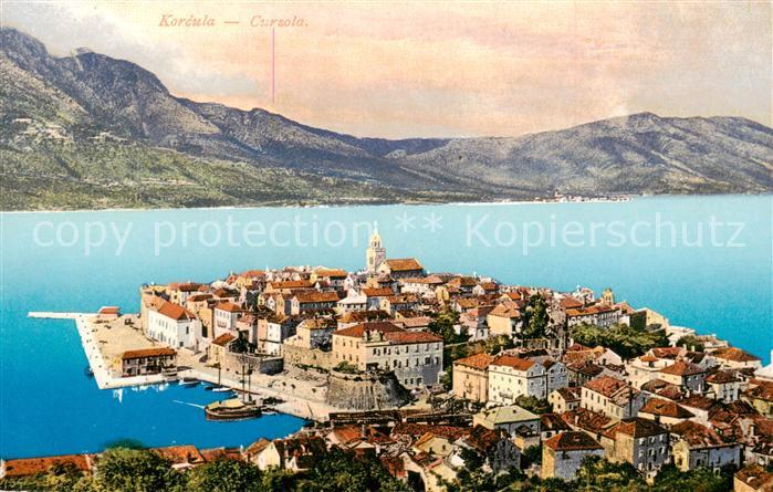 73818915 Korcula Curzola Croatie Panorama