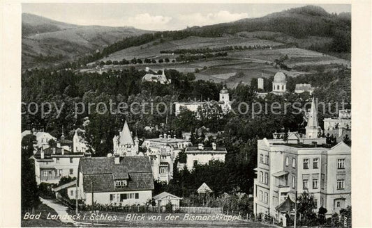 73820687 Bad Landeck Schlesien PL Panorama Blick von der Bismarckkoppe