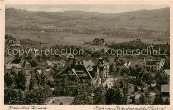 73821022 Bad Kudowa Kudowa-Zdroj Niederschlesien PL Blick vom Schlossberg auf da