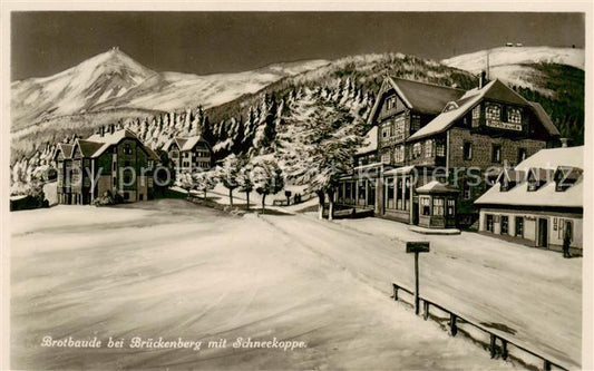 73821056 Brueckenberg Krummhuebel Riesengebirge PL Brotbaude mit Schneekoppe