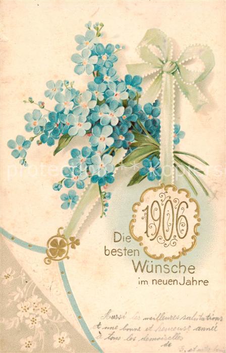 73885969 Jahreszahl Year Annee Ano 1906 Neujahr Litho