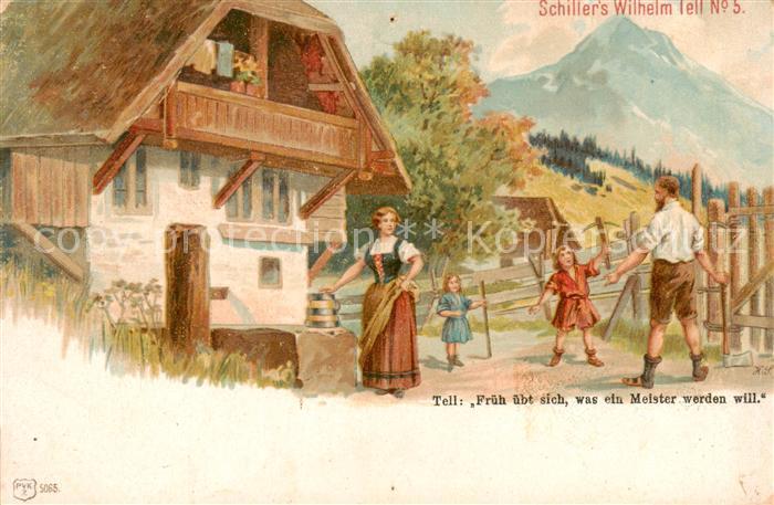 73891883 Tell Wilhelm Schiller Litho Landwirtschaft