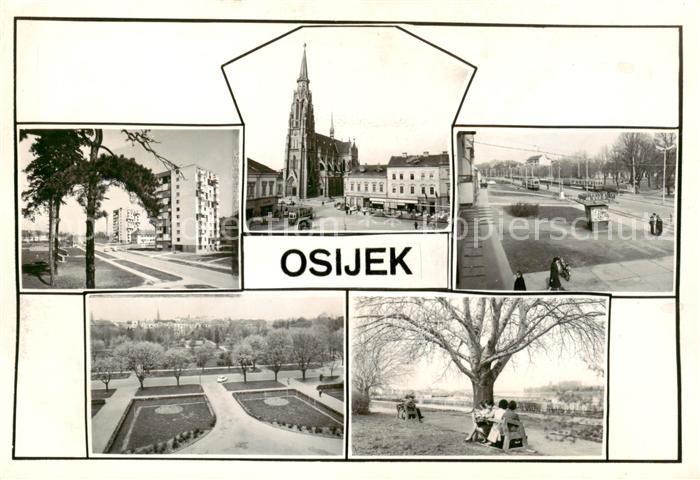 73830398 Osijek Croatia Partial views Church