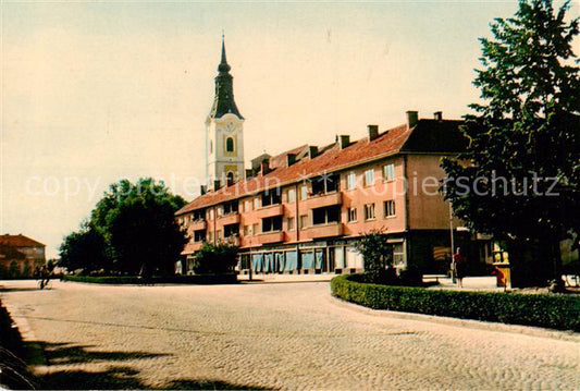 73849179 Virovitica Croatia Ortspartie mit Kirche