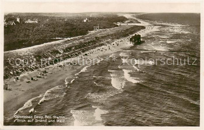 73849857 Deep  Mrzezyno Ostseebad PL Blick auf Strand und Wald