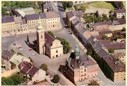 73871313 Hodonin Goeding CZ Photo aérienne avec église