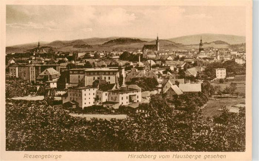 73876323 Hirschberg  Jelenia Gora Riesengebirge PL Panorama Blick vom Hausberge