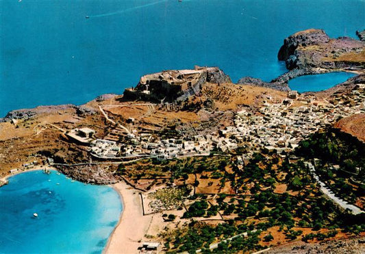 73940960 Lindos Lindo Rhodes Greece Fliegeraufnahme