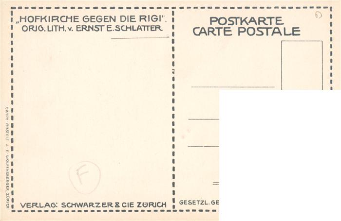 73950822 Schlatter E.E. Kuenstlerlitho Verlag Schwarzer Cie Zurich