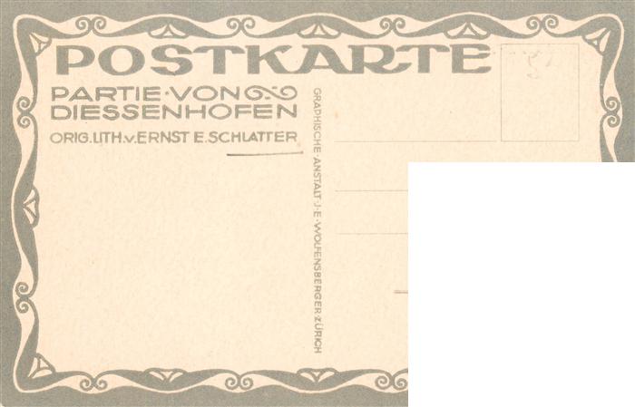 73951132 Schlatter E.E. Kuenstlerlitho Bruecke Fluss