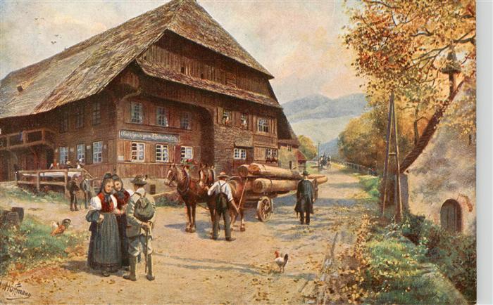 73965325 Hoffmann Heinrich Kuenstlerkarte Gasthaus Himmelreich