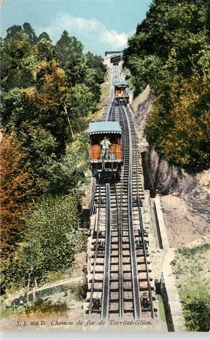 73965500 Zahnradbahn Rack Railway-- 852 D Chemin de fer Territet-Glion