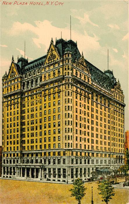 73959573 NEW YORK City USA New Plaza Hotel Illustration