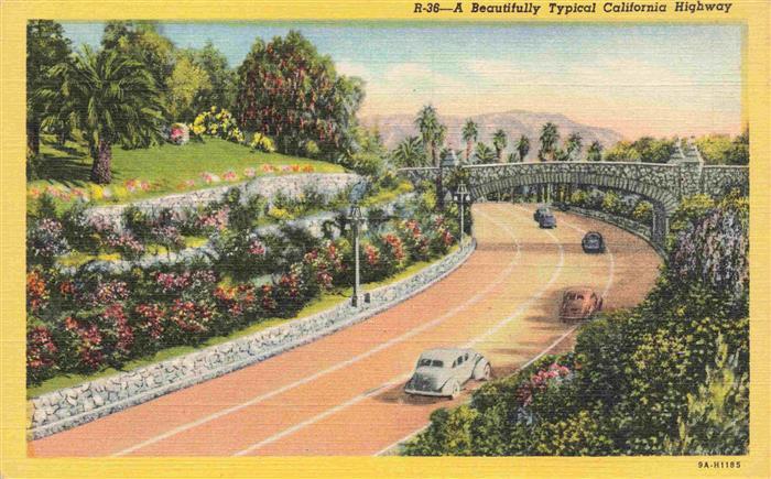 73972885 Riverside California Beautiful typical California Highway Illustration