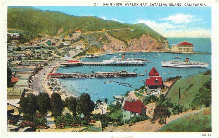 73973421 Catalina Island California USA Main view Avalon Bay and surroundings Il