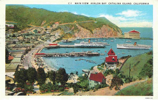 73973422 Catalina Island California USA Main view Avalon Bay and surroundings Il