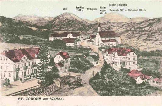 73974245 St Corona Wechsel Lower Austria AT Partial view with view to the snow