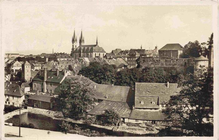 73975140 Eger  Cheb CZ Ortsansicht mit Kirche