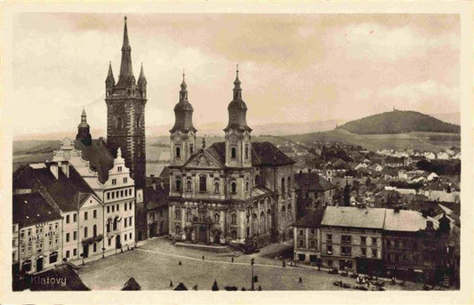 73975698 Klatov Klatovy Klattau CZ Marktplatz Rathaus Kirche Feldpost