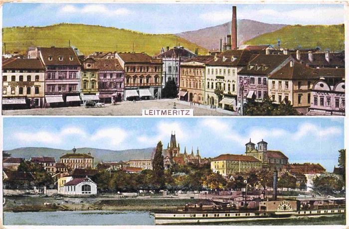 73975274 Leitmeritz Litomerice CZ Stadtzentrum Elbe Dampfer