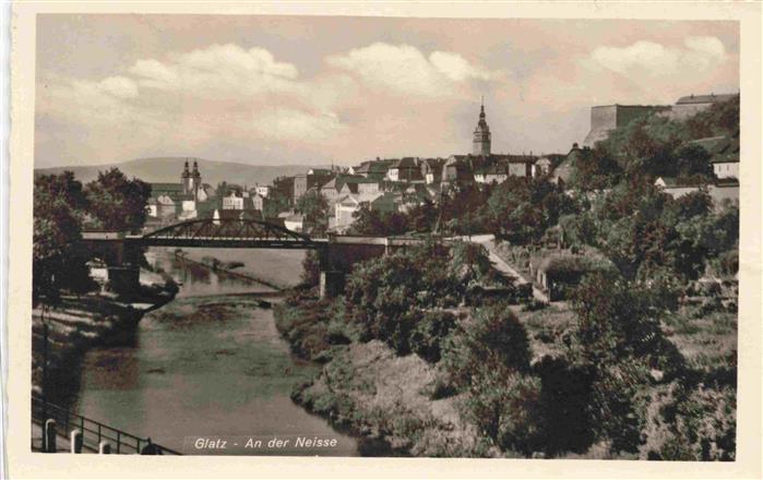 73975343 Glatz Klodzko Niederschlesien PL Panorama Blick ueber die Neisse