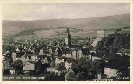 73975351 Glatz Klodzko Niederschlesien PL Panorama Berg- und Festungsstadt Feldp