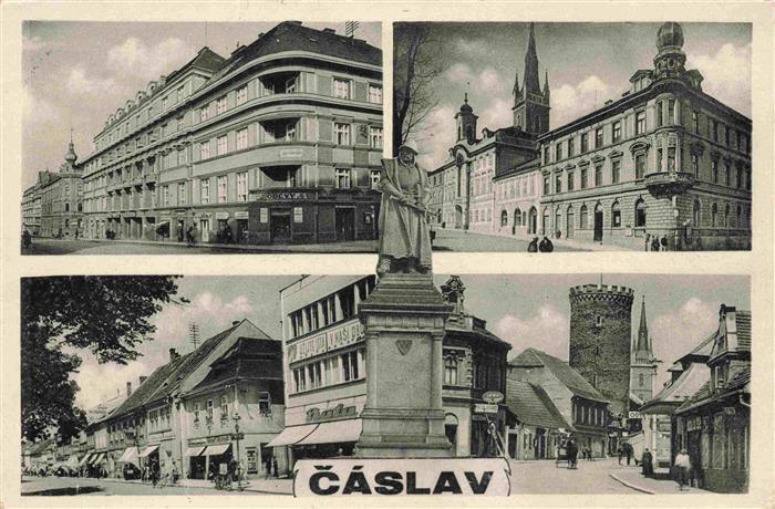 73975383 Caslav Tschaslau CZ Motive City Center Monument Field Post