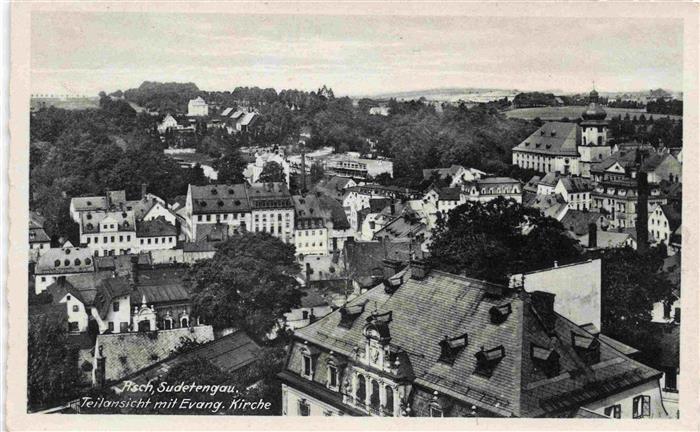 73975398 Asch  As Sudetengau CZ Teilansicht mit evangelischer Kirche