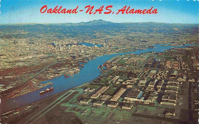 73976474 Alameda California USA Oakland and Lake Merrit aerial view