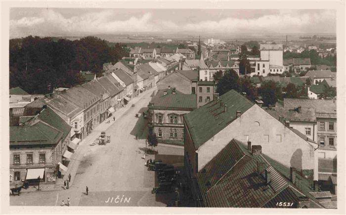 73977457 Jicin Jitschin Koeniggraetz CZ Panorama de la rue principale de la ville