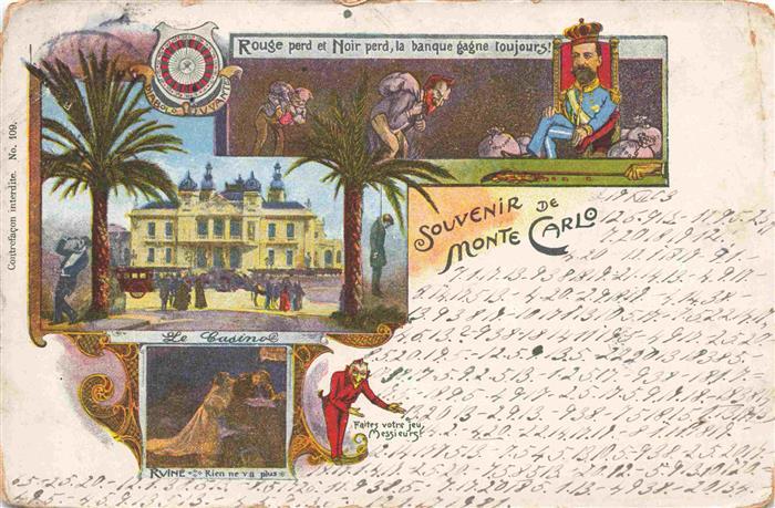 73977624 Carte d'artiste Casino MONTE-CARLO MONACO