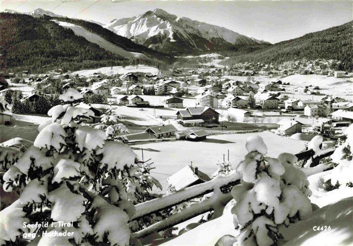 73977996 Seefeld Tirol Winterpanorama mit Hocheder