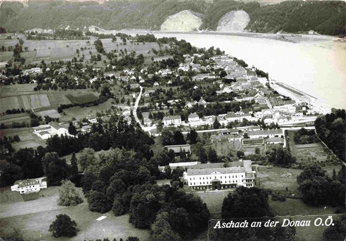 73978008 Aschach Donau Oberoesterreich AT Fliegeraufnahme