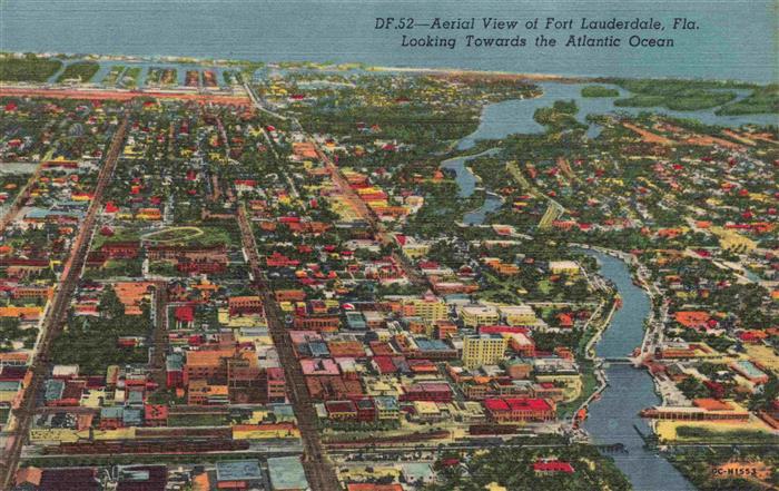 73987699 Fort Lauderdale Florida USA Aerial view looking towards the Atlantic Oc