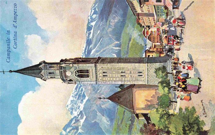 73991446 Cortina d Ampezzo Veneto IT Carte d'artiste Campanile