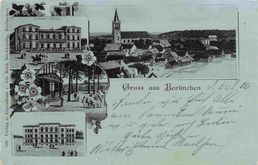 73991450 Berlinchen Barlinek Ostbrandenburg PL Vue sur la ville avec l'église Strandhot