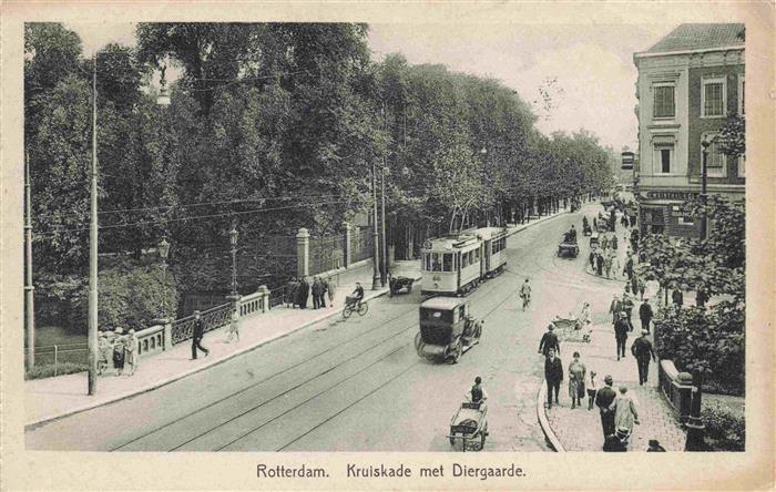 74001615 Strassenbahn Tramway-- Rotterdam Kruiskade met Diergaarde