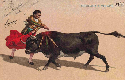 74001626 Stierkampf Corrida de Toros Bullfight-- Estocada a Volapie