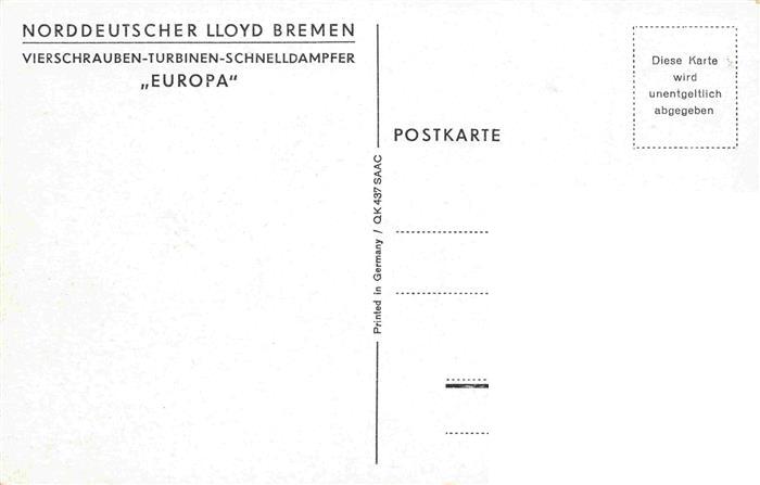 74003709 Dampfer Oceanliner LLOYD BREMEN  EUROPA