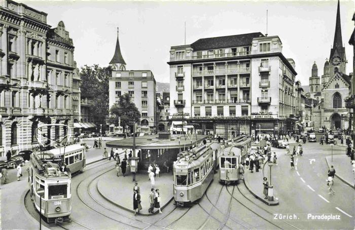 74003817 Strassenbahn Tramway-- Zuerich Paradeplatz