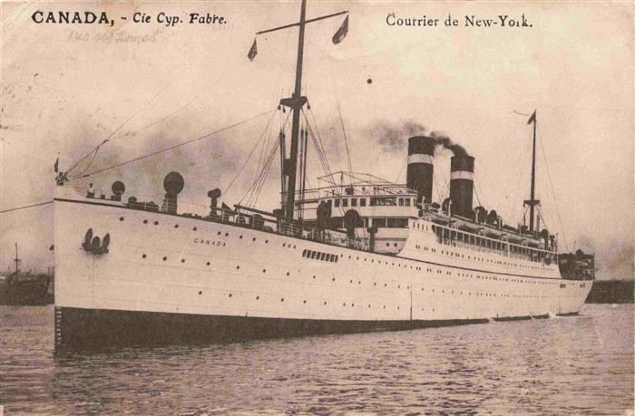 74004144 Dampfer Oceanliner CANADA Courrier de NEW York